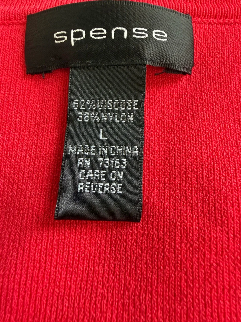 Spense Bright Red Knit Scoop Neck Tank